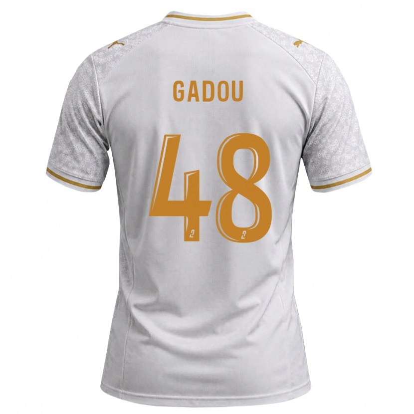 Danxen Mujer Camiseta Arone Gadou #48 Blanco Gris Dorado 2ª Equipación 2026/27 La Camisa