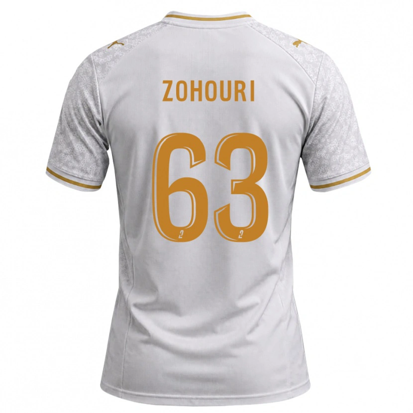 Danxen Mujer Camiseta Armel Zohouri #63 Blanco Gris Dorado 2ª Equipación 2026/27 La Camisa