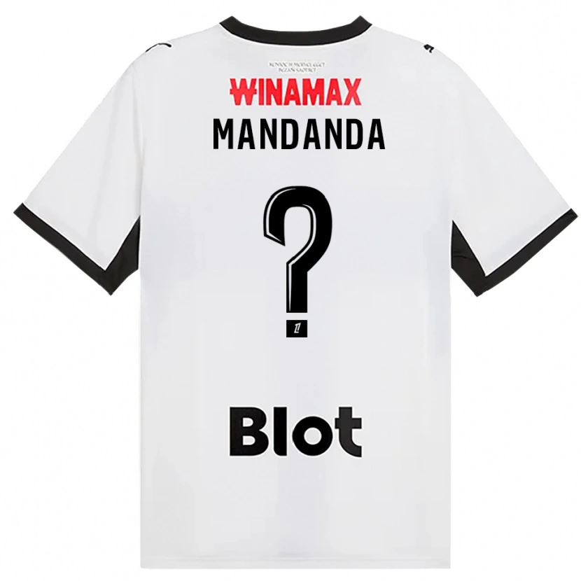 Danxen Mujer Camiseta Sacha Mandanda #0 Negro Blanco Rojo 2ª Equipación 2026/27 La Camisa
