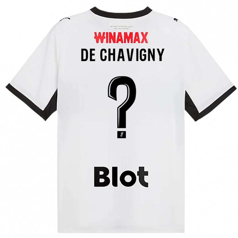Danxen Mujer Camiseta Melric De Chavigny #0 Negro Blanco Rojo 2ª Equipación 2026/27 La Camisa