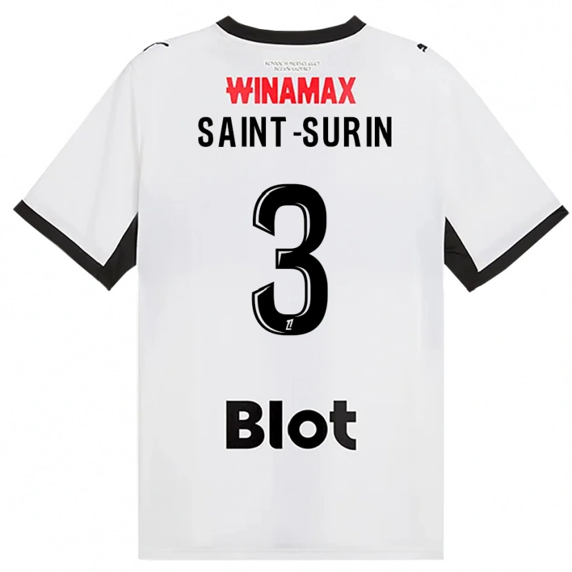 Danxen Mujer Camiseta Rio Saint-Surin #3 Negro Blanco Rojo 2ª Equipación 2026/27 La Camisa