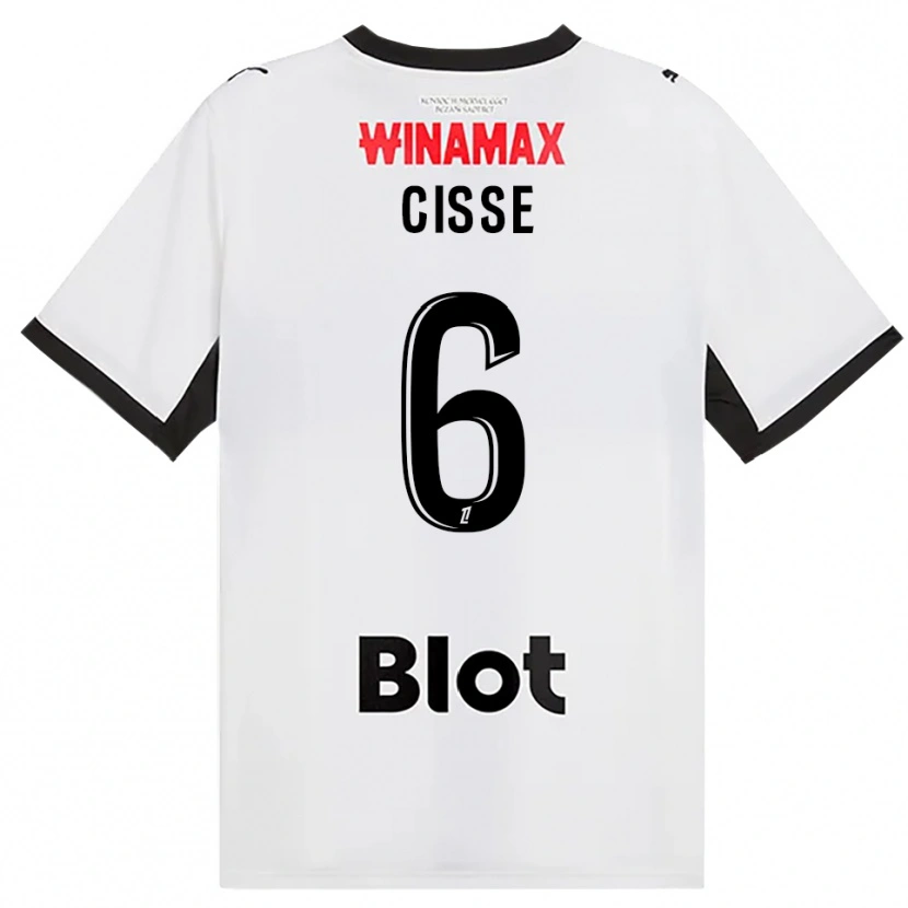 Danxen Mujer Camiseta Djaoui Cissé #6 Negro Blanco Rojo 2ª Equipación 2026/27 La Camisa