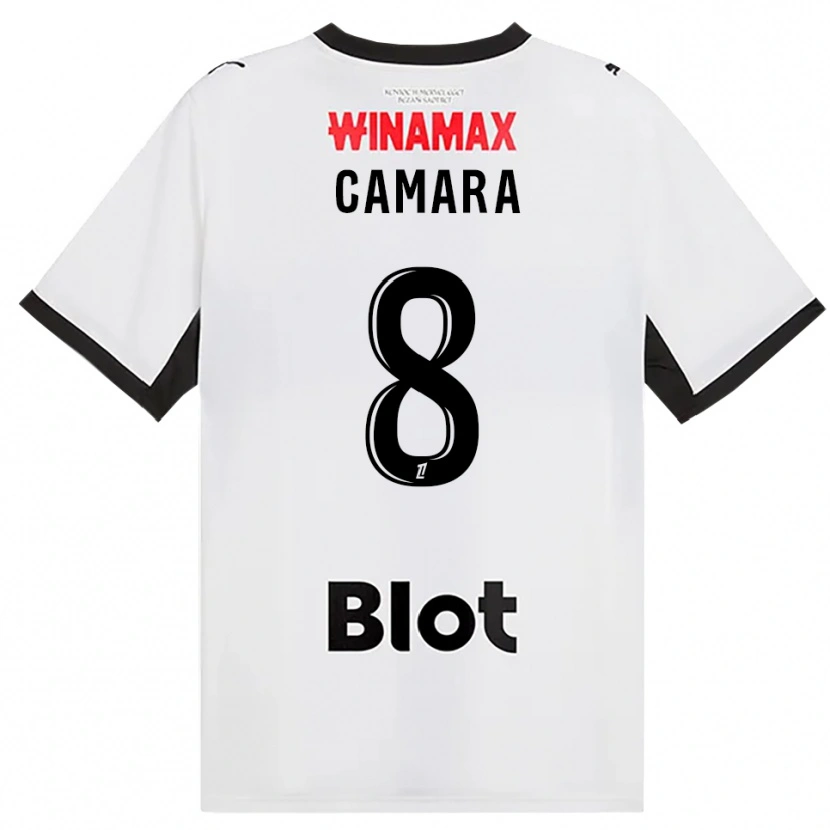 Danxen Mujer Camiseta Yaya Camara #8 Negro Blanco Rojo 2ª Equipación 2026/27 La Camisa