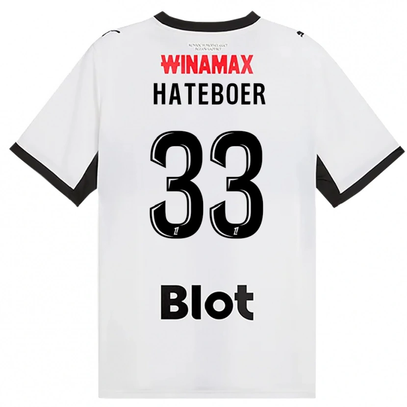 Danxen Mujer Camiseta Hans Hateboer #33 Negro Blanco Rojo 2ª Equipación 2026/27 La Camisa