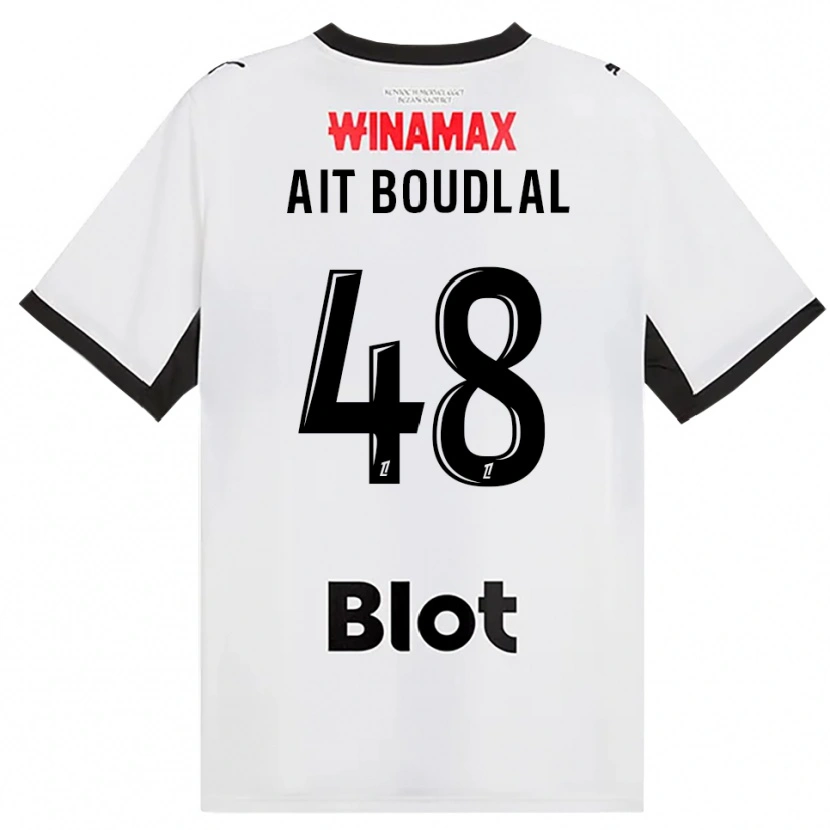 Danxen Mujer Camiseta Abdelhamid Ait Boudlal #48 Negro Blanco Rojo 2ª Equipación 2026/27 La Camisa