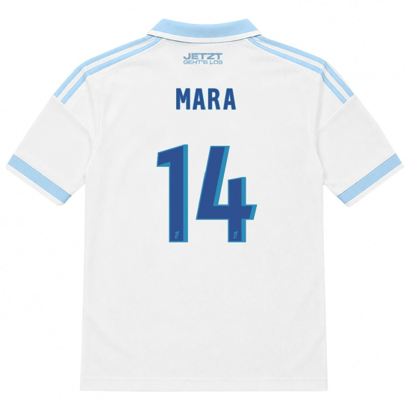 Danxen Mujer Camiseta Sékou Mara #14 Azul Cielo Claro Blanco Rojo 2ª Equipación 2026/27 La Camisa