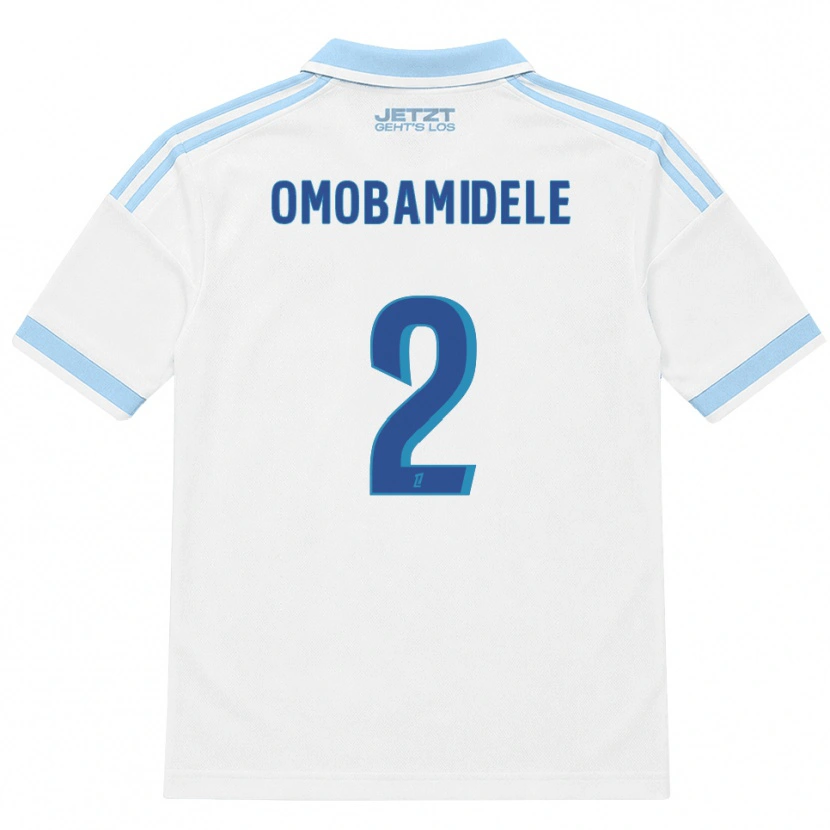 Danxen Mujer Camiseta Andrew Omobamidele #2 Azul Cielo Claro Blanco Rojo 2ª Equipación 2026/27 La Camisa