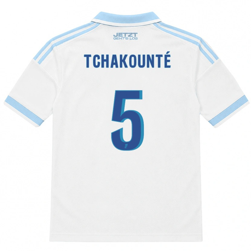 Danxen Mujer Camiseta Anaëlle Tchakounté #5 Azul Cielo Claro Blanco Rojo 2ª Equipación 2026/27 La Camisa