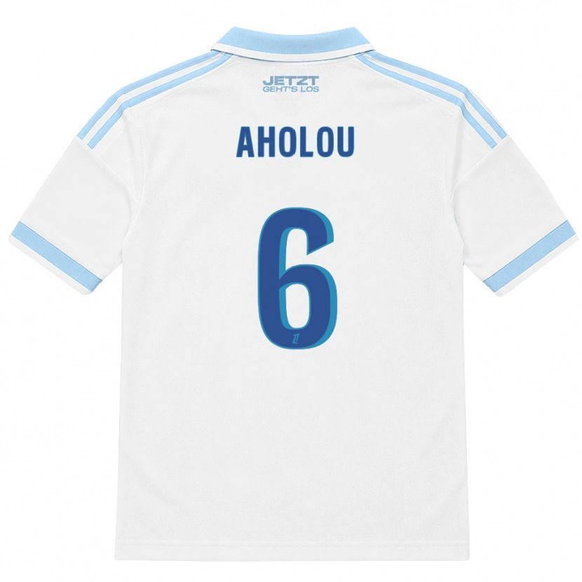 Danxen Mujer Camiseta Jean-Eudes Aholou #6 Azul Cielo Claro Blanco Rojo 2ª Equipación 2026/27 La Camisa
