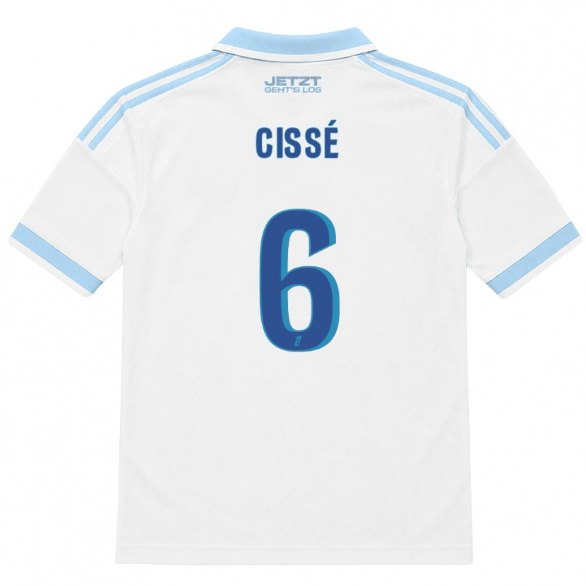 Danxen Mujer Camiseta Amadou Cissé #6 Azul Cielo Claro Blanco Rojo 2ª Equipación 2026/27 La Camisa
