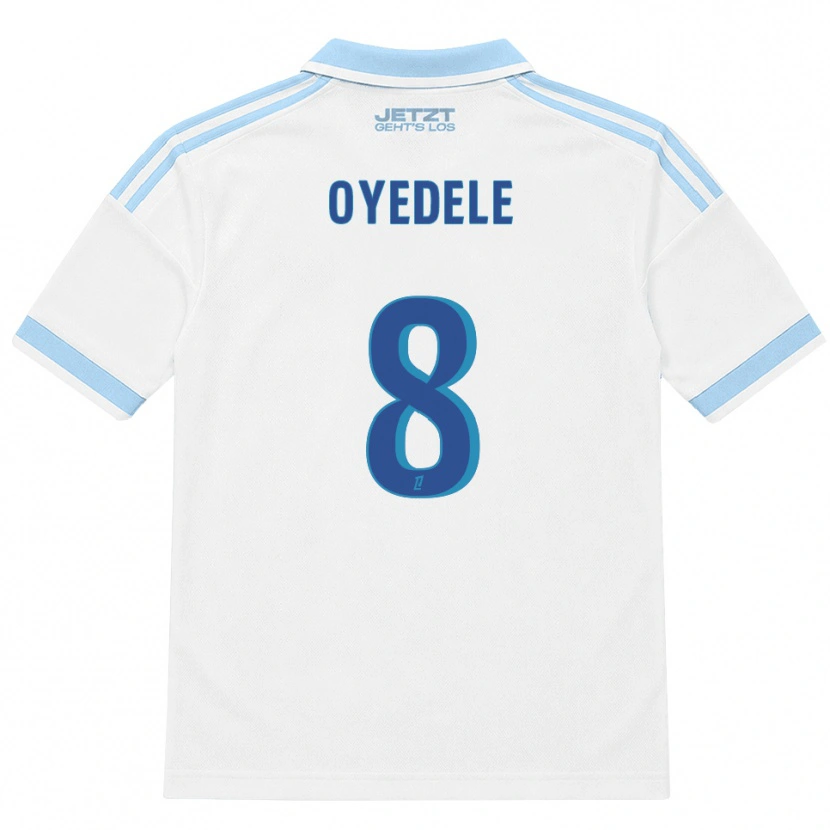 Danxen Mujer Camiseta Maxi Oyedele #8 Azul Cielo Claro Blanco Rojo 2ª Equipación 2026/27 La Camisa