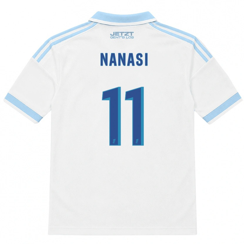 Danxen Mujer Camiseta Sebastian Nanasi #11 Azul Cielo Claro Blanco Rojo 2ª Equipación 2026/27 La Camisa