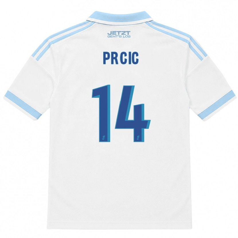 Danxen Mujer Camiseta Sanjin Prcic #14 Azul Cielo Claro Blanco Rojo 2ª Equipación 2026/27 La Camisa