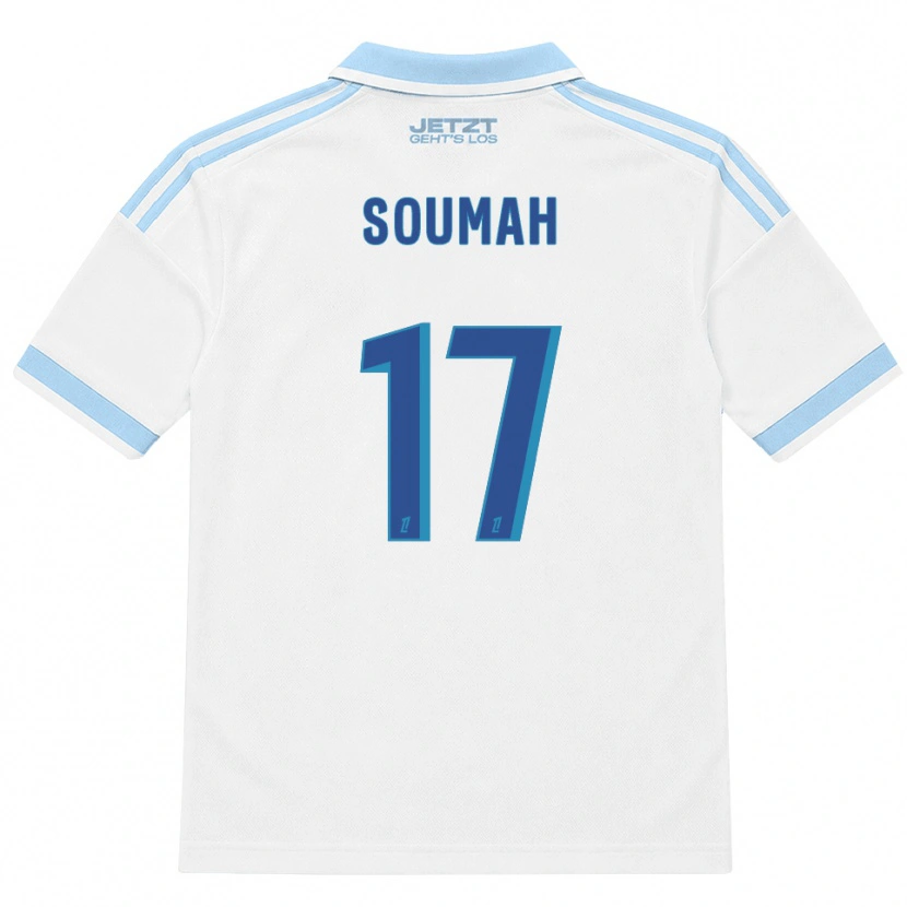 Danxen Mujer Camiseta Malick Soumah #17 Azul Cielo Claro Blanco Rojo 2ª Equipación 2026/27 La Camisa