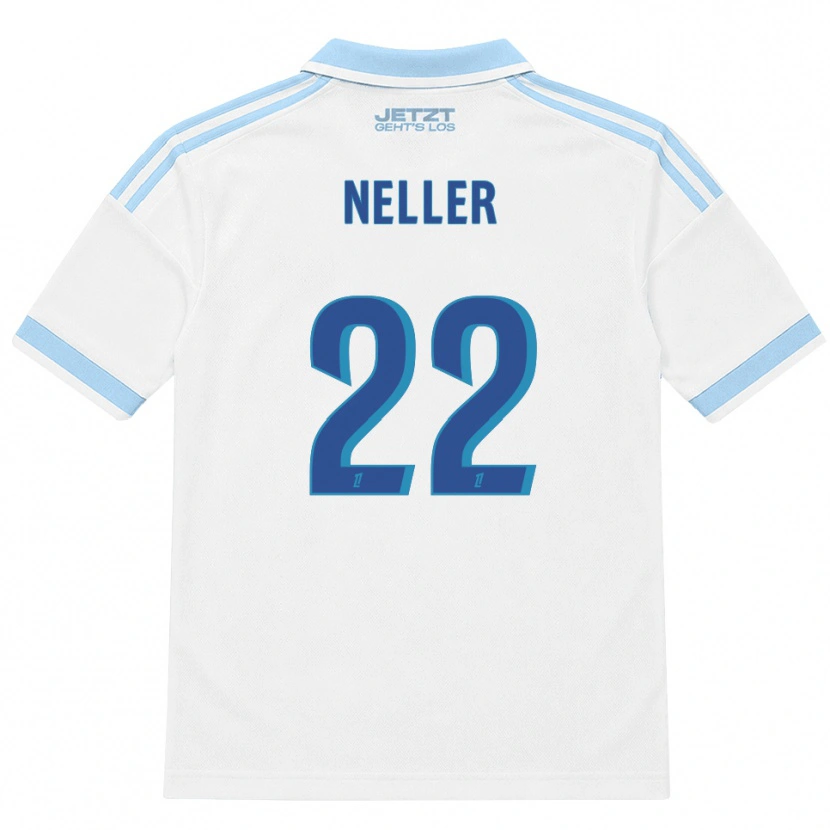 Danxen Mujer Camiseta Chloé Neller #22 Azul Cielo Claro Blanco Rojo 2ª Equipación 2026/27 La Camisa