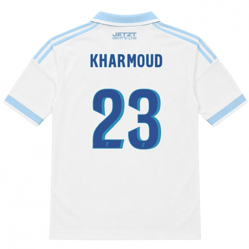 Danxen Mujer Camiseta Rayan Kharmoud #23 Azul Cielo Claro Blanco Rojo 2ª Equipación 2026/27 La Camisa