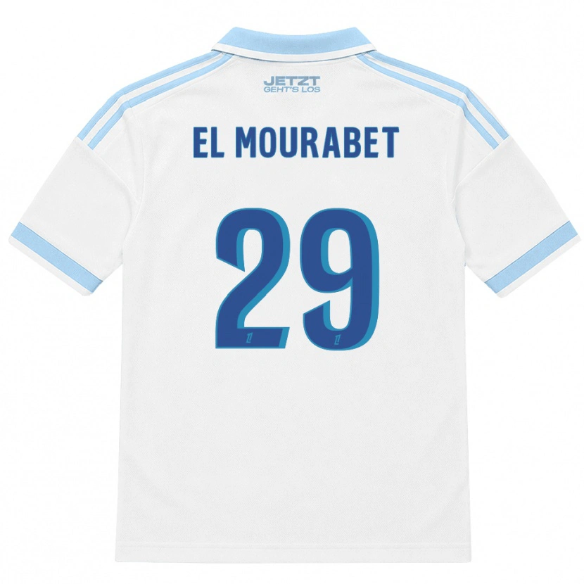 Danxen Mujer Camiseta Samir El Mourabet #29 Azul Cielo Claro Blanco Rojo 2ª Equipación 2026/27 La Camisa