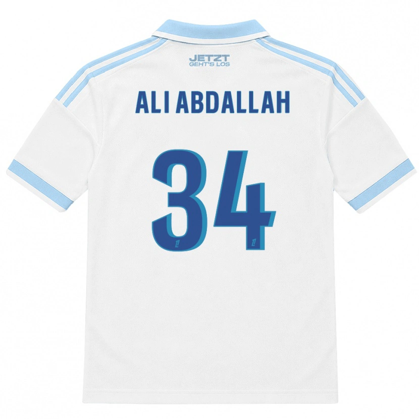 Danxen Mujer Camiseta Aboubacar Ali Abdallah #34 Azul Cielo Claro Blanco Rojo 2ª Equipación 2026/27 La Camisa