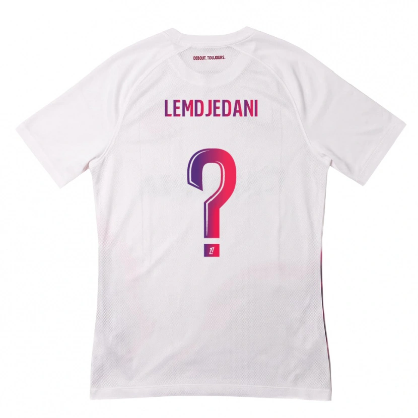 Danxen Mujer Camiseta Mehdi Lemdjedani #0 Blanco Rosa Morado 2ª Equipación 2026/27 La Camisa
