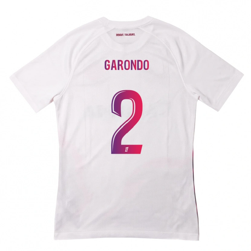 Danxen Mujer Camiseta Thibaud Garondo #2 Blanco Rosa Morado 2ª Equipación 2026/27 La Camisa