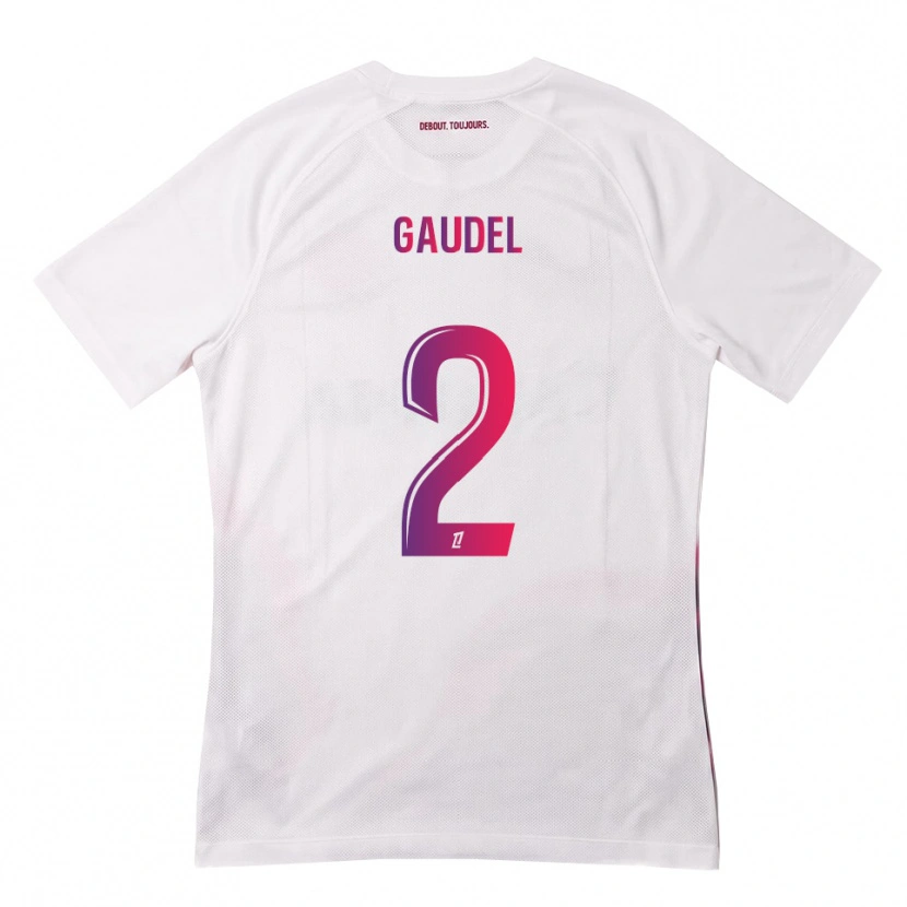 Danxen Mujer Camiseta Raphaël Gaudel #2 Blanco Rosa Morado 2ª Equipación 2026/27 La Camisa