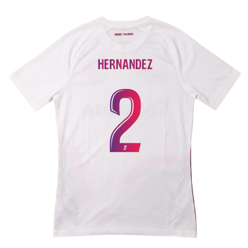 Danxen Mujer Camiseta Lucie Hernandez #2 Blanco Rosa Morado 2ª Equipación 2026/27 La Camisa