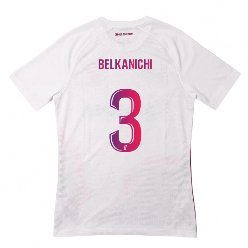 Danxen Mujer Camiseta Anas Belkanichi #3 Blanco Rosa Morado 2ª Equipación 2026/27 La Camisa