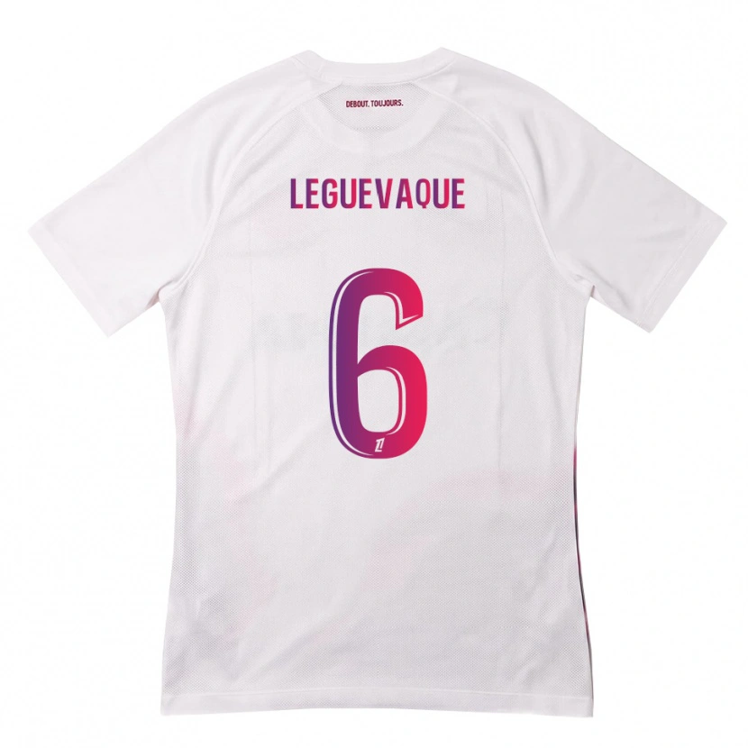 Danxen Mujer Camiseta Laurie Leguevaque #6 Blanco Rosa Morado 2ª Equipación 2026/27 La Camisa