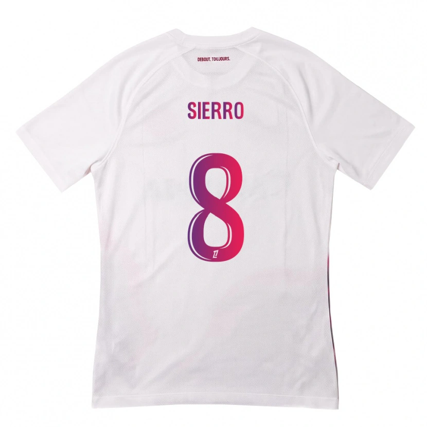 Danxen Mujer Camiseta Vincent Sierro #8 Blanco Rosa Morado 2ª Equipación 2026/27 La Camisa