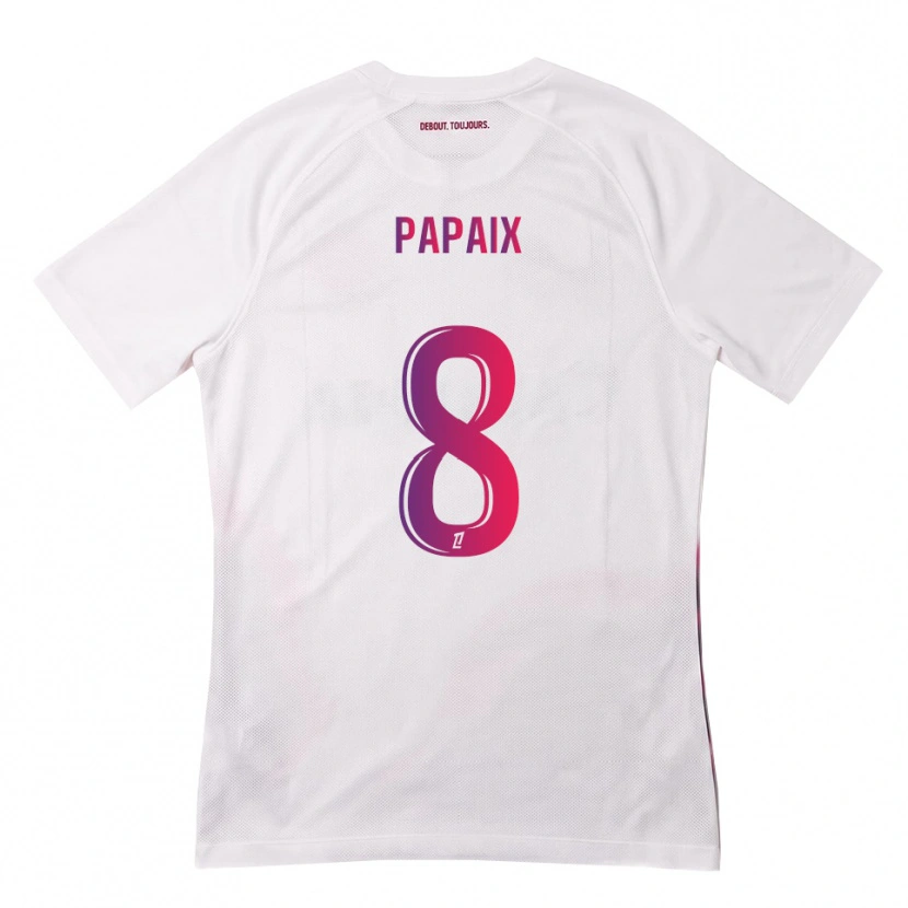 Danxen Mujer Camiseta Pauline Papaix #8 Blanco Rosa Morado 2ª Equipación 2026/27 La Camisa