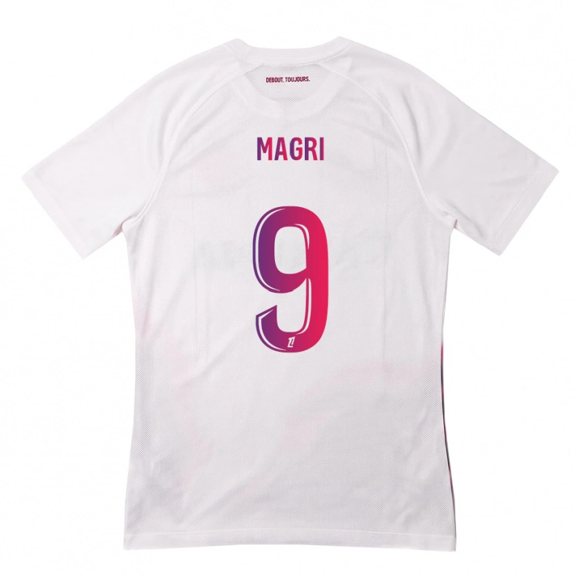 Danxen Mujer Camiseta Frank Magri #9 Blanco Rosa Morado 2ª Equipación 2026/27 La Camisa