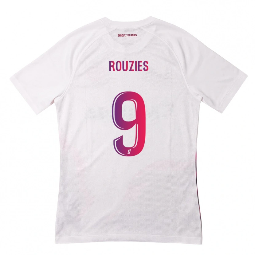 Danxen Mujer Camiseta Manon Rouzies #9 Blanco Rosa Morado 2ª Equipación 2026/27 La Camisa