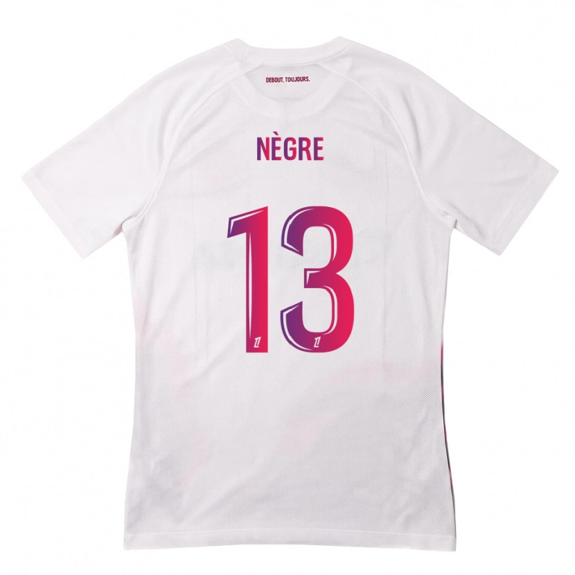 Danxen Mujer Camiseta Thibo Nègre #13 Blanco Rosa Morado 2ª Equipación 2026/27 La Camisa