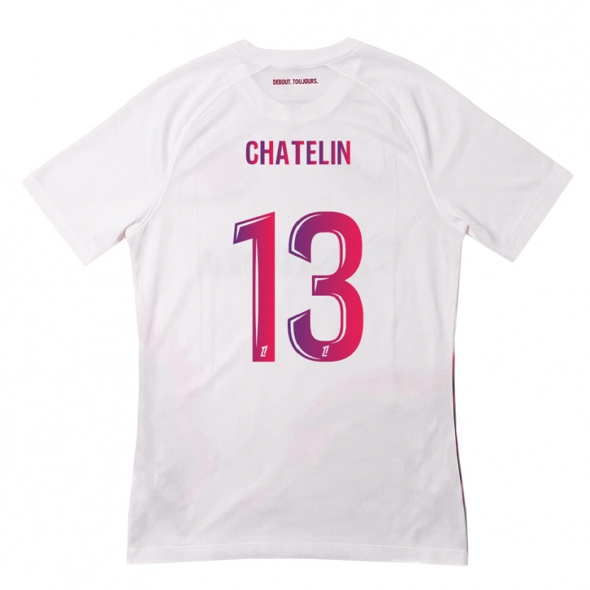 Danxen Mujer Camiseta Delphin Chatelin #13 Blanco Rosa Morado 2ª Equipación 2026/27 La Camisa