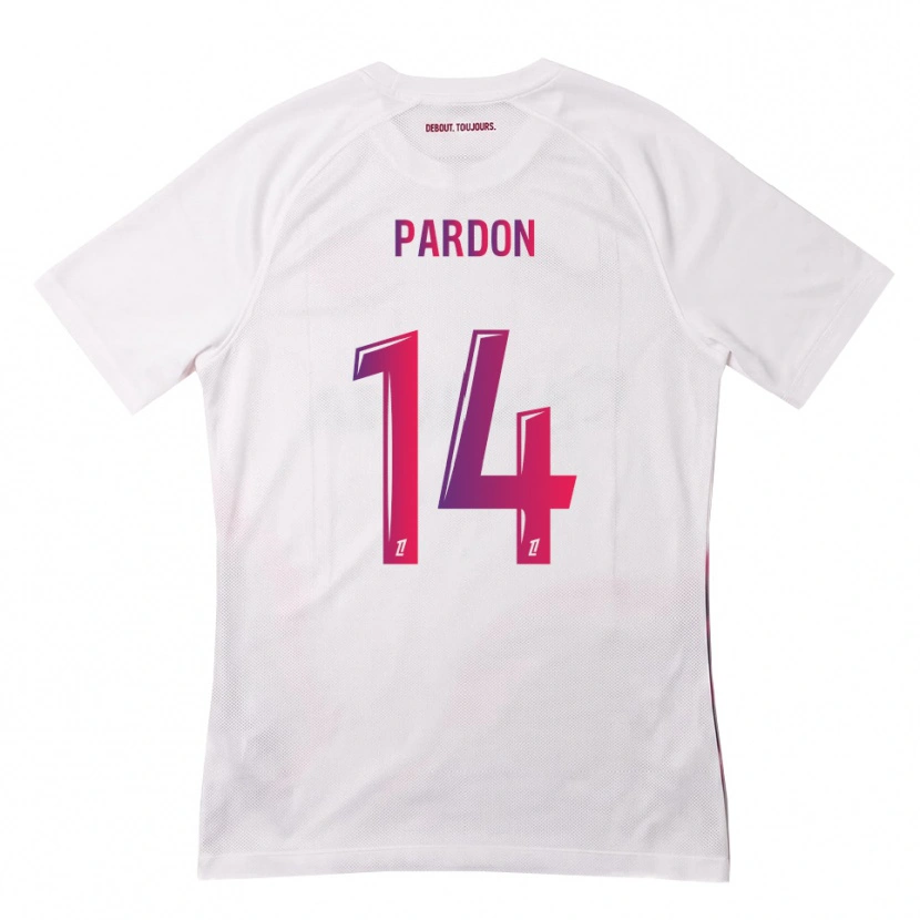 Danxen Mujer Camiseta Pauline Pardon #14 Blanco Rosa Morado 2ª Equipación 2026/27 La Camisa