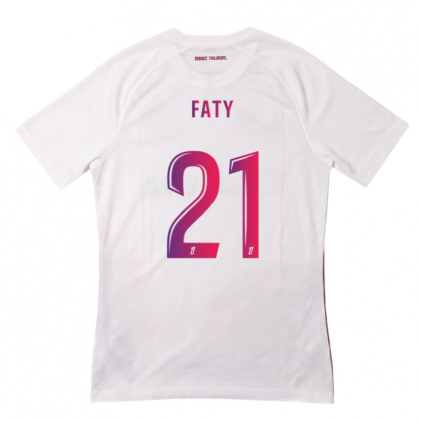 Danxen Mujer Camiseta Enzo Faty #21 Blanco Rosa Morado 2ª Equipación 2026/27 La Camisa