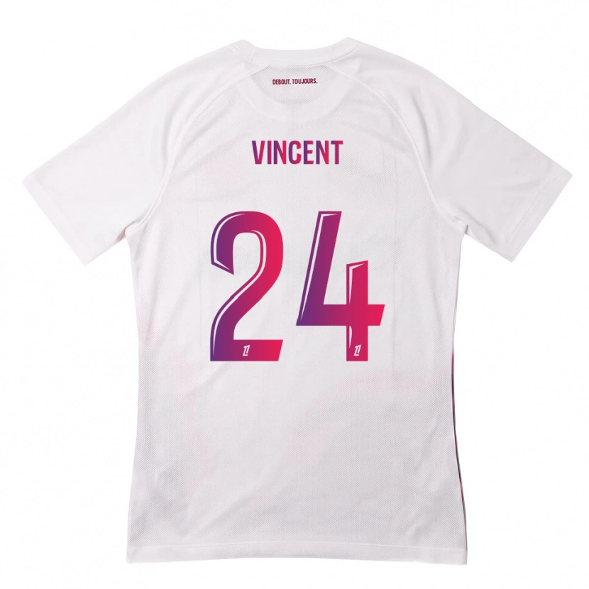 Danxen Mujer Camiseta Magalie Vincent #24 Blanco Rosa Morado 2ª Equipación 2026/27 La Camisa