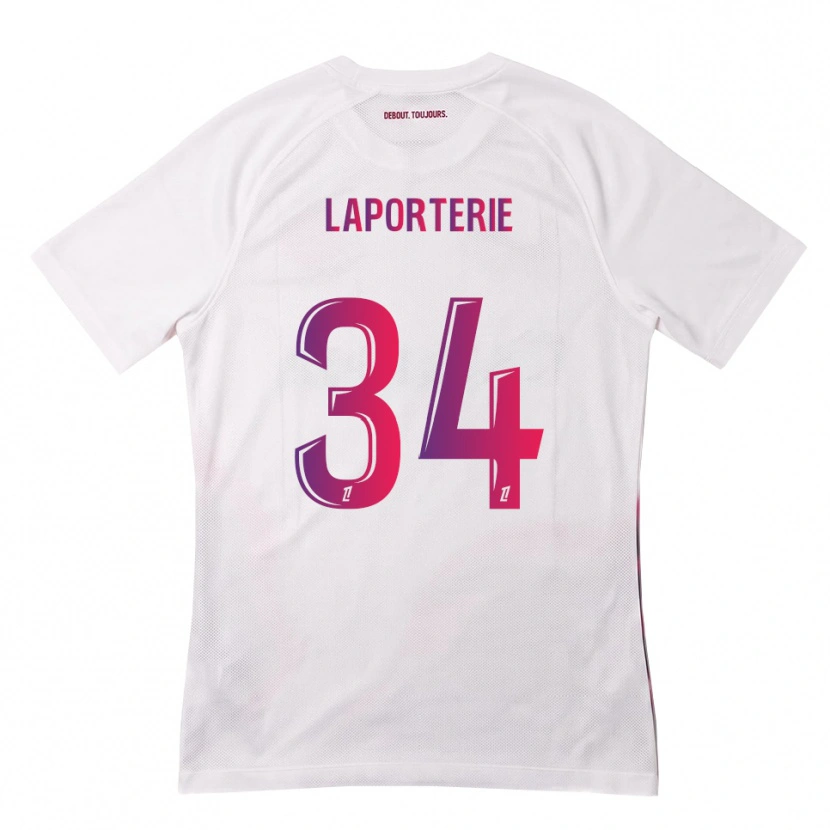 Danxen Mujer Camiseta Ambre Laporterie #34 Blanco Rosa Morado 2ª Equipación 2026/27 La Camisa