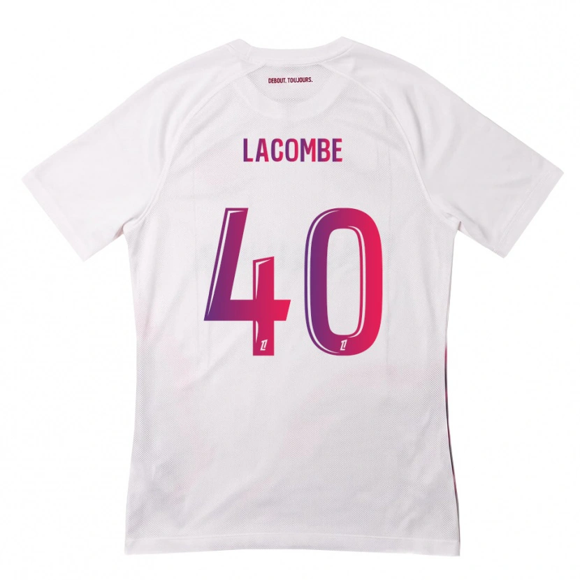 Danxen Mujer Camiseta Justin Lacombe #40 Blanco Rosa Morado 2ª Equipación 2026/27 La Camisa