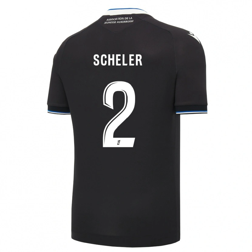 Danxen Mujer Camiseta Scott Scheler #2 Negro Azul Blanco 2ª Equipación 2026/27 La Camisa