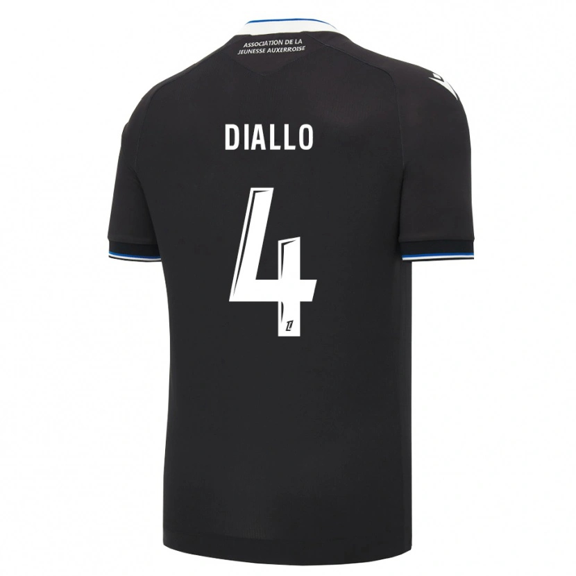Danxen Mujer Camiseta Ibrahim Diallo #4 Negro Azul Blanco 2ª Equipación 2026/27 La Camisa