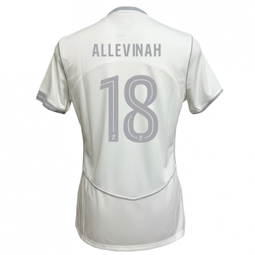 Danxen Mujer Camiseta Jim Allevinah #18 Blanco Gris 2ª Equipación 2026/27 La Camisa