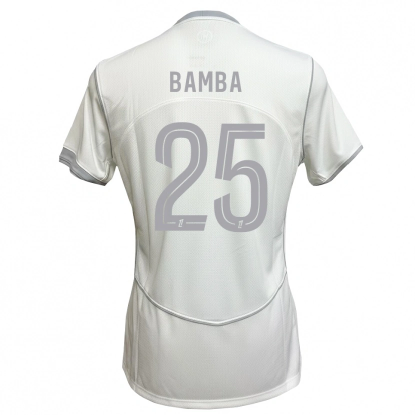 Danxen Mujer Camiseta Abdoulaye Bamba #25 Blanco Gris 2ª Equipación 2026/27 La Camisa