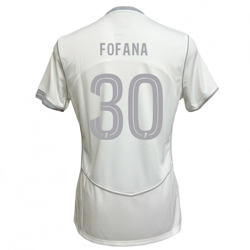Danxen Mujer Camiseta Yahia Fofana #30 Blanco Gris 2ª Equipación 2026/27 La Camisa