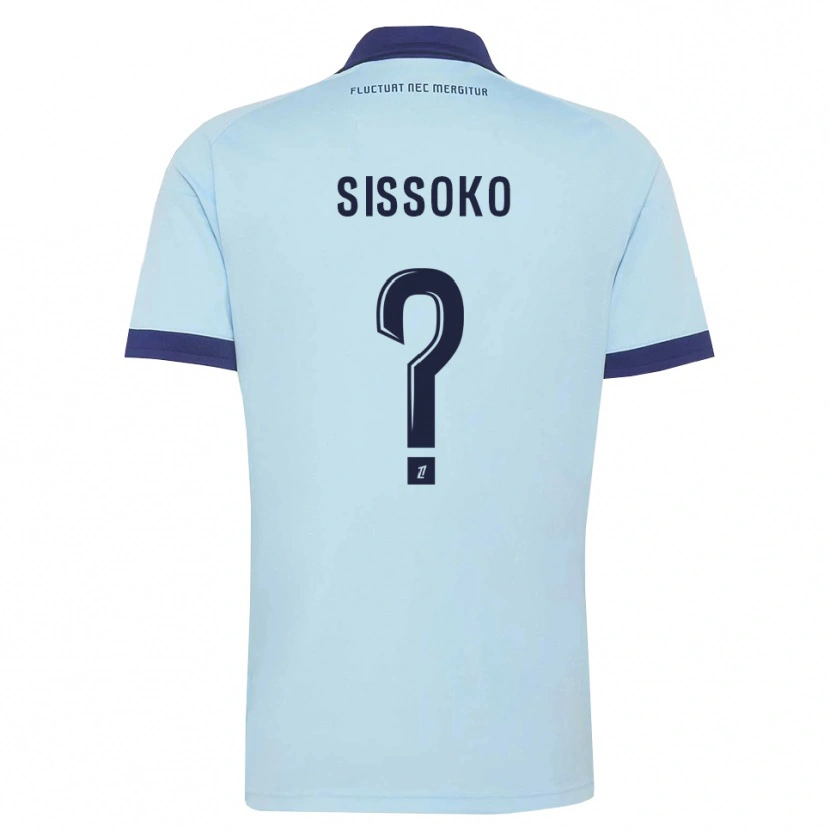Danxen Mujer Camiseta Omar Sissoko #0 Azul Aciano Negro 2ª Equipación 2026/27 La Camisa