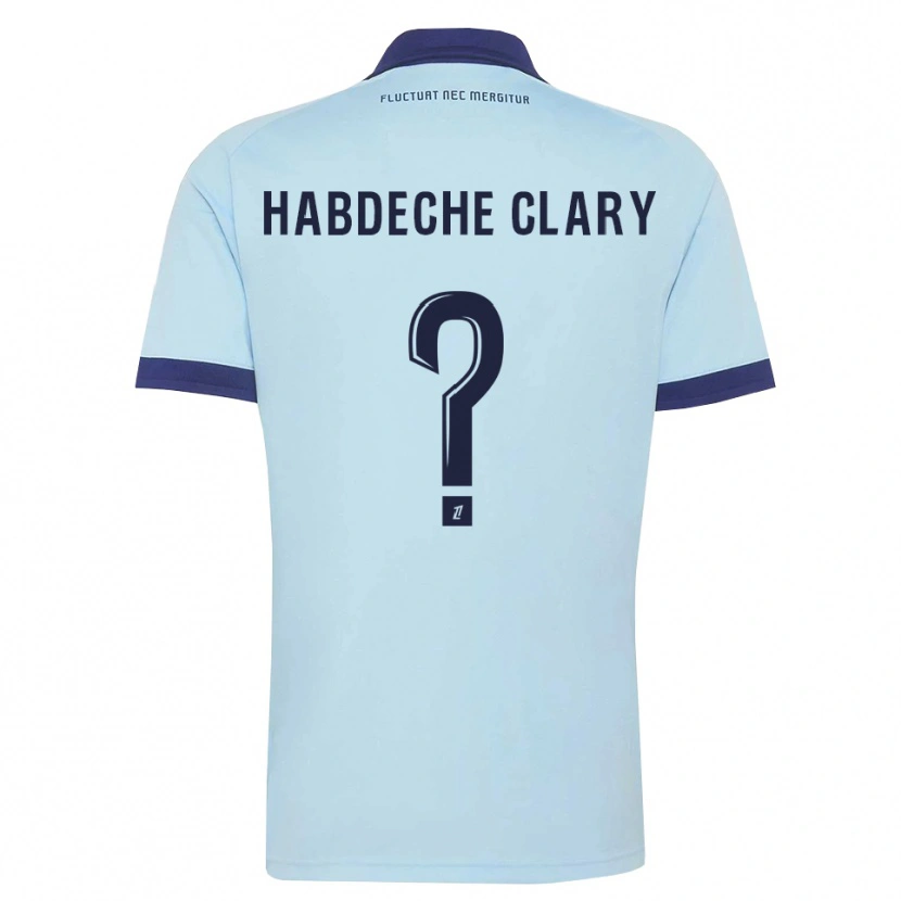Danxen Mujer Camiseta Yanis Habdeche Clary #0 Azul Aciano Negro 2ª Equipación 2026/27 La Camisa