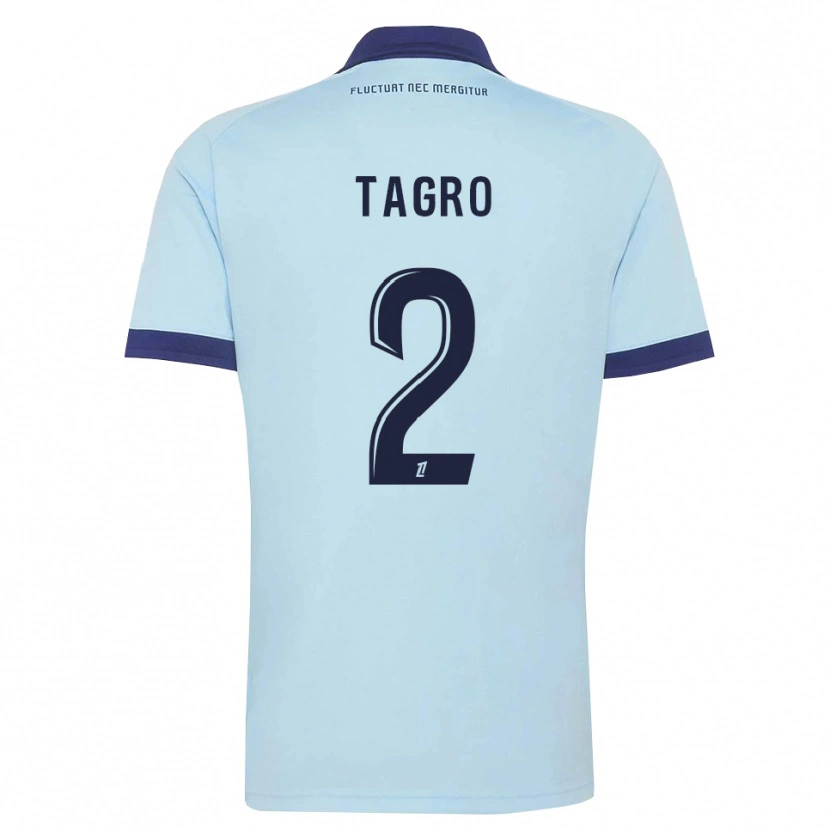 Danxen Mujer Camiseta Lucas Tagro #2 Azul Aciano Negro 2ª Equipación 2026/27 La Camisa