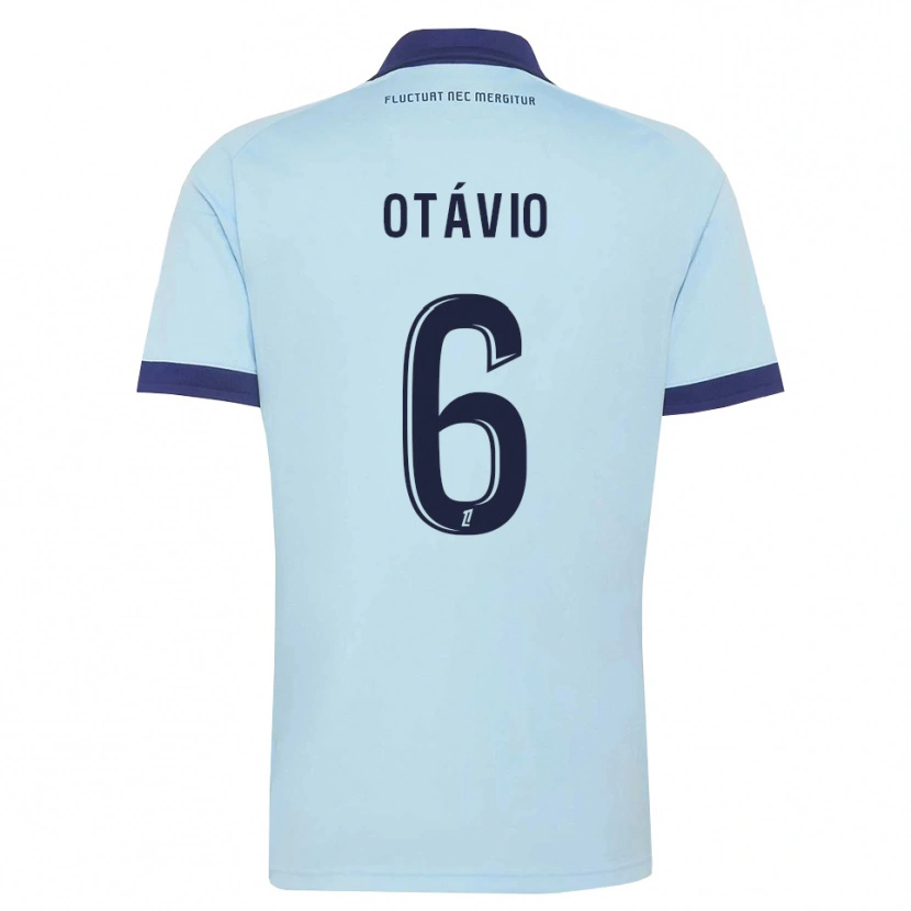 Danxen Mujer Camiseta Otávio Ataíde Da Silva #6 Azul Aciano Negro 2ª Equipación 2026/27 La Camisa