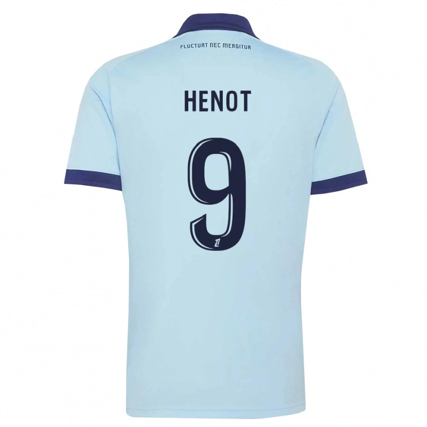 Danxen Mujer Camiseta Kaïs Henot #9 Azul Aciano Negro 2ª Equipación 2026/27 La Camisa