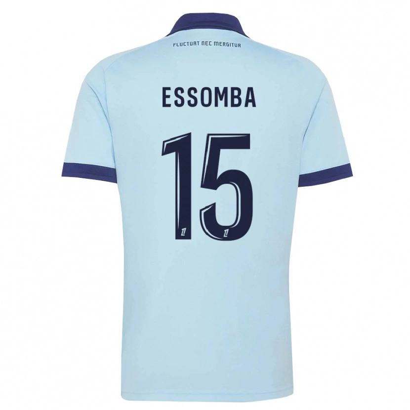 Danxen Mujer Camiseta Aaron Essomba #15 Azul Aciano Negro 2ª Equipación 2026/27 La Camisa
